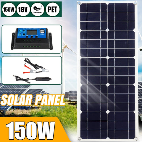 150W 18V Flexible Solar Panel with Complete Kit.