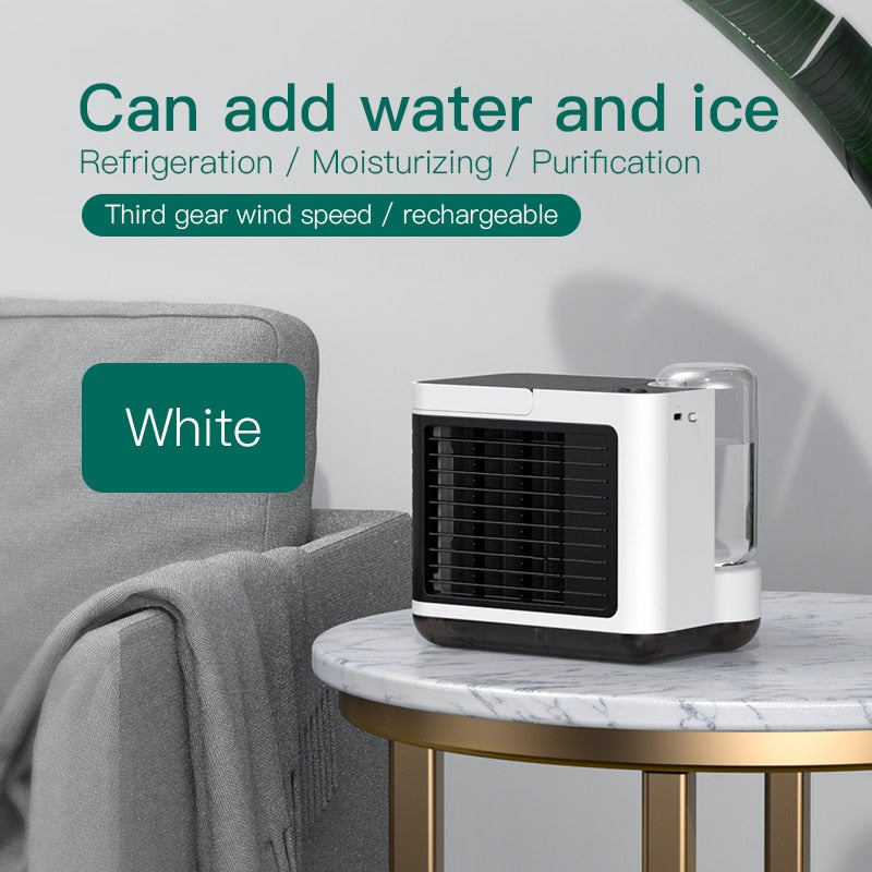 3-Speed Mini Silent Cool Water and Ice Air Conditioner.