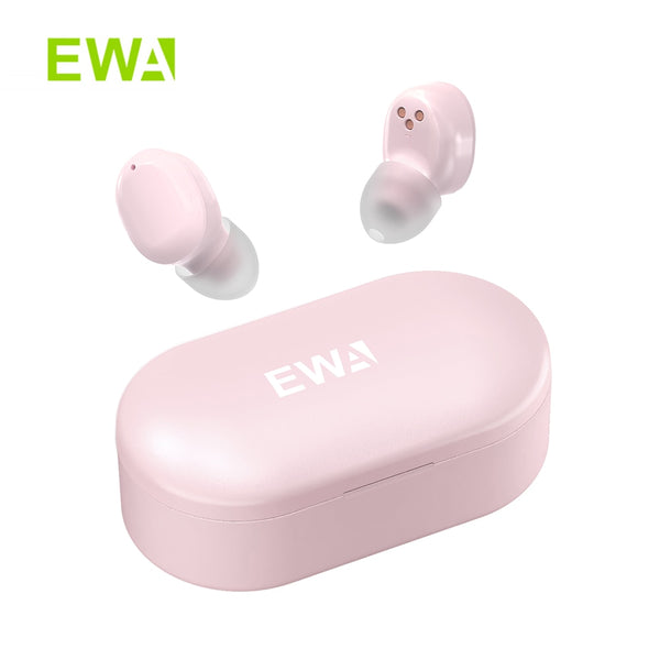 EWA Waterproof Wireless Earphones with Charging Box.