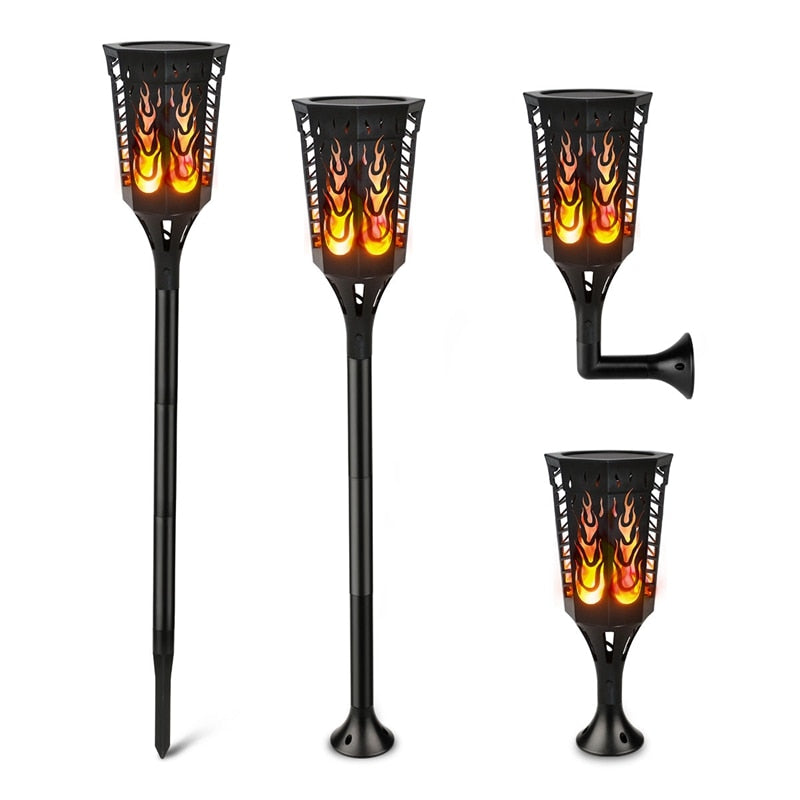 LED Solar Flame Torch Lights