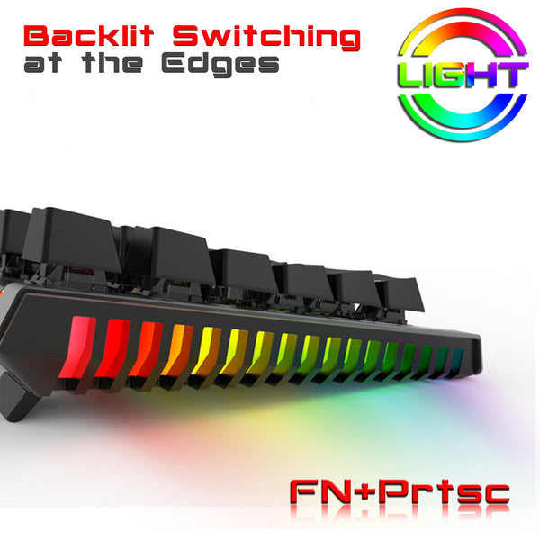 Mechanical Keyboard Wired Gaming Keyboard RGB Mix Backlit 87 104 Anti-ghosting Blue Red Switch For Game Laptop PC Russian US