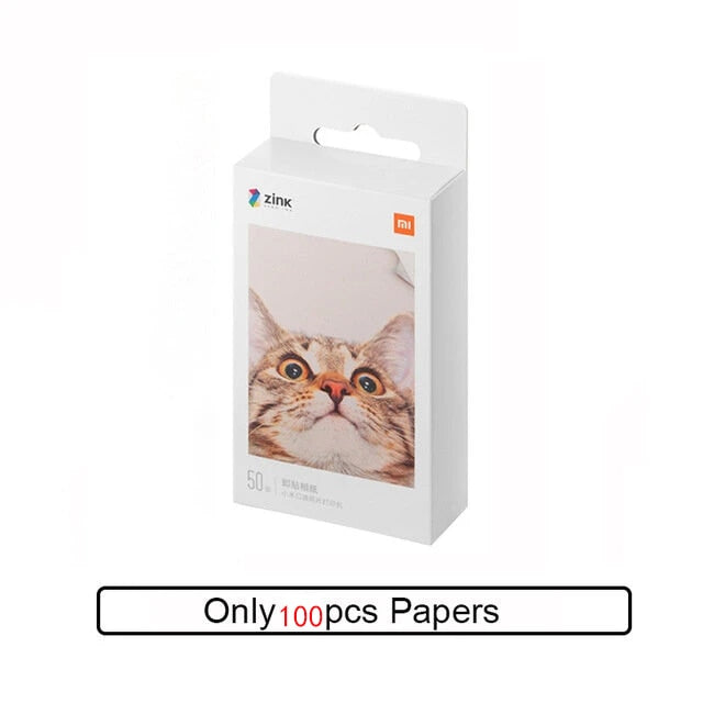 ZINK Pocket Printer with 20/50/100 Self-Adhesive Photo Print Sheets Available