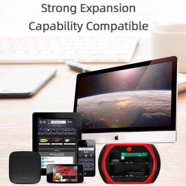 TISHRIC USB 2.0/3.0 To IDE SATA Dual HDD Docking Station Base Hard Disk Enclosure For 2.5/3.5 Inch Hard Drive Docking Station